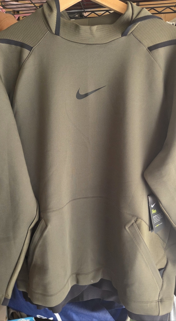 Nike Olive Green Dri-FIT Pullover
